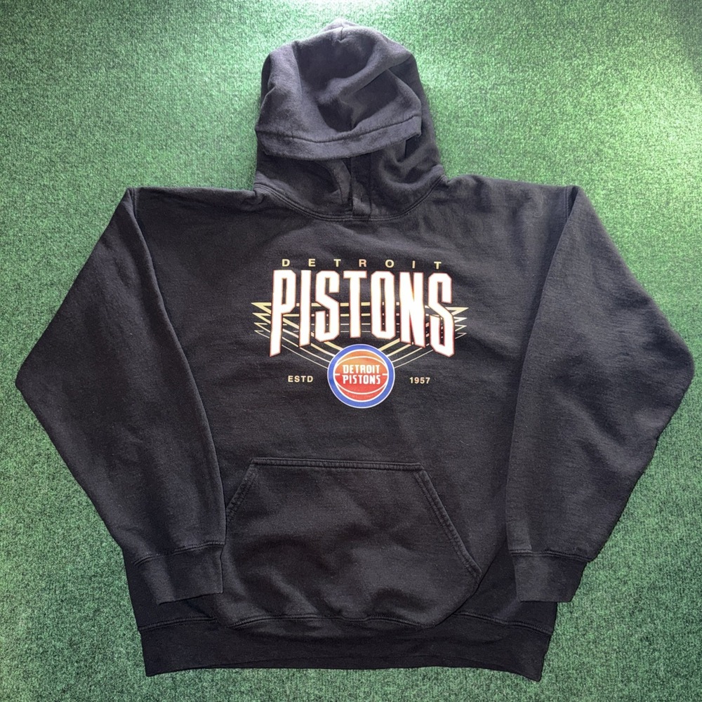 NBA Detriot Pistons Pullover Men's Large Black Hoodie